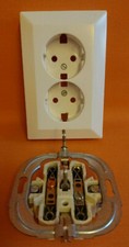 Alte zweier Steckdose Bakelit Unterputz Dose UP Kult Retro Vintage Design