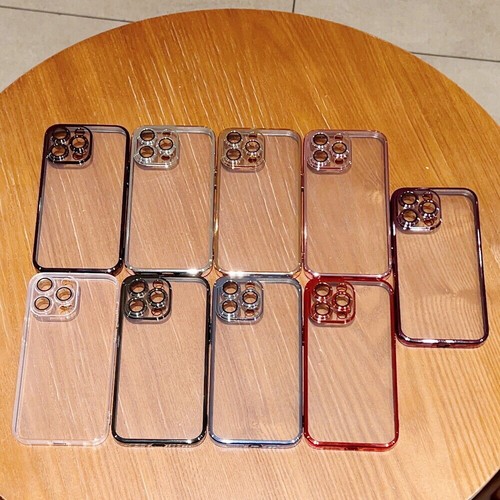 Per iPhone 16 15 14 13 12 11 Pro Max 8 XS Custodia Trasparente Slim Cover + Protezione Obiettivo - Foto 24 di 88