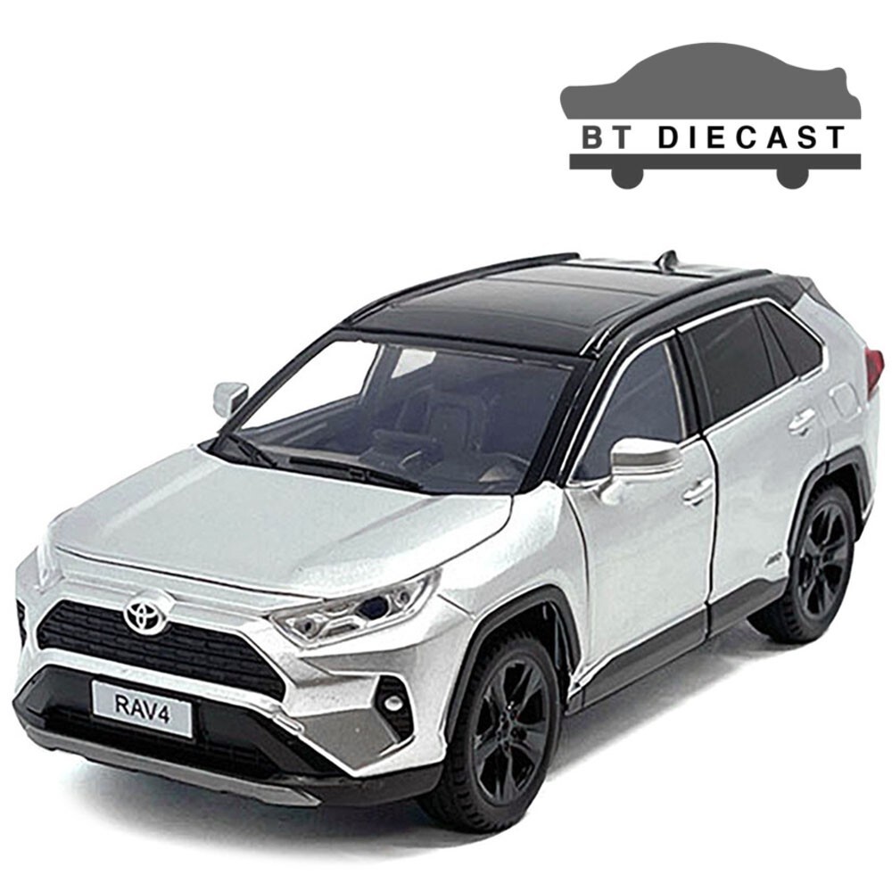 MIJO EXCLUSIVES TOYOTA RAV4 HYBIRD XSE 1/24 with BLACK TOP SILVER