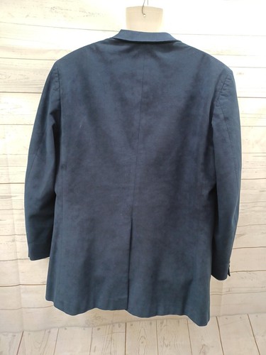 Vtg Doncaster Druckers Blazer Jacket Navyblue Suede 2 Button Mens 46R Union Made - Picture 6 of 12