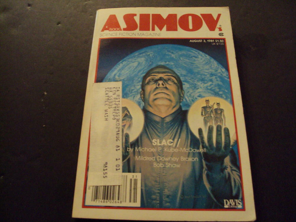 Isaac Asimov Science Fiction Aug 3 1981 Bob Shaw, Kube-McDowell ID:49291