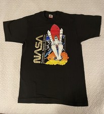 Vintage NASA Kennedy Space Center Shirt Made in USA, Size M, 1980s, RARE!