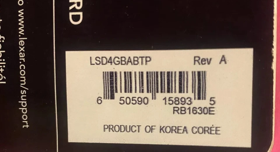 Lexar 4GB SDHC Memory Card NOS 2009 Ships Free - Image 3 of 3