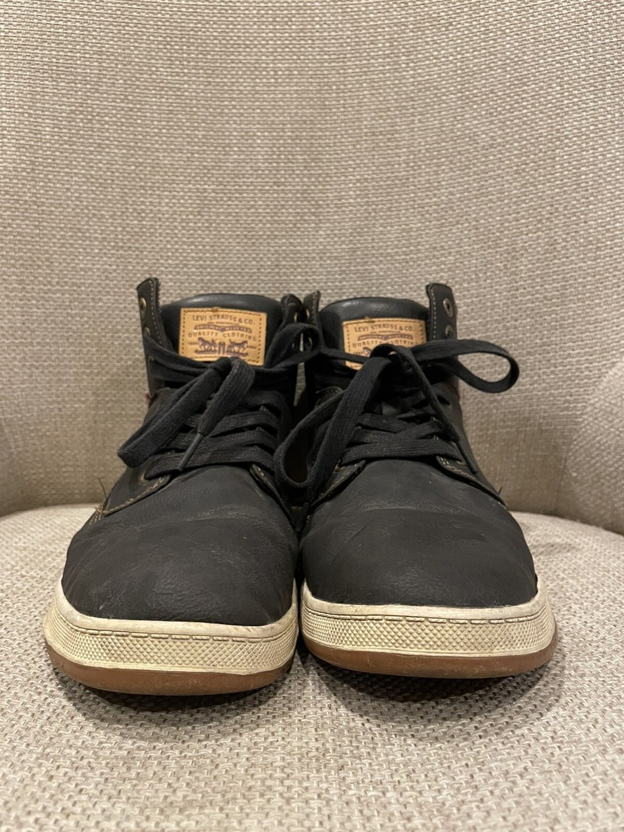 Men's Size Levi’s Levi Strauss Hi Top Black Sneakers Shoes