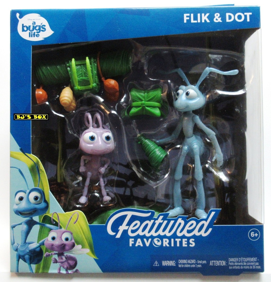 バグズライフ　bugslife フリック　flik 喋るおもちゃ　フィギュア Disney Pixar A Bugs Life Featured Favorites Movie Figure 2 Pack