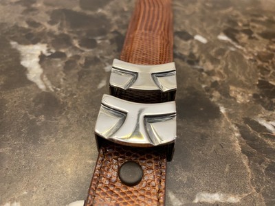 James Reid Ltd Santa Fe boucle de ceinture en argent sterling 30 33 1,5 1🦎✅nu