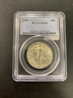 1945 WALKING LIBERTY HALF DOLLAR PCGS MS-65 - UNCIRCULATED - CERTIFIED SLAB -50C