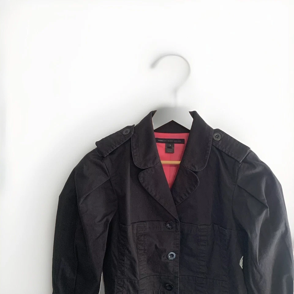 Chaqueta Blazer Marc By Marc Jacobs Sarga Negra Rosa Forro Satinado Talla L Capricho Foto 4 de 4