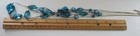 Multi Triple Strand Art Glass Necklace Aqua Blue Silver Tone Drop Beaded — photo 6