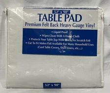 White Heavy Duty Table Pad - 52x90