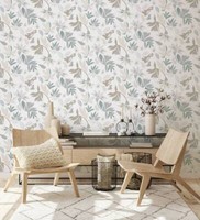 Vliestapete Grafisch Floral Abstrakt Blumen Weiß Grau Beige 47468 (6,92€/1Qm)