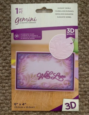 Zwillinge Weihnachten 3D Effekt Prägefolder 1 Stück - Elegante Wirbel (Blattoptik)