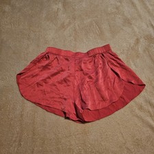 Lunya Washable Silk Good In Bed Pajama Shorts Women's Size Small Coral Pink