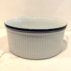 2 DANSK BISTRO WHITE W/ NAVY BLUE RIMS ROUND SERVING BOWLS 7" and 8" — photo 3