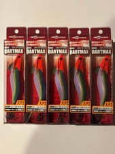 DartMax D39CP Purple Bordered Squid Jig Lures Set 6 Pack 3.5 in