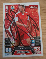 Hand Signed Very Young Luke Shaw Southampton 2013/14 Match Attax Card