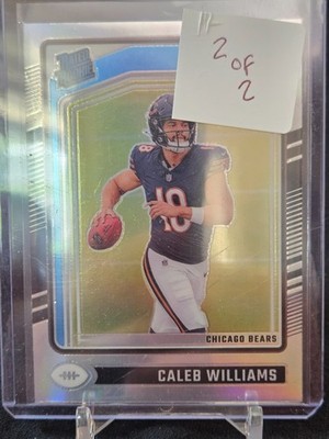 2024 CALEB WILLIAMS SILVER HALO RATED ROOKIE #201 DONRUSS OPTIC CHICAGO BEARS