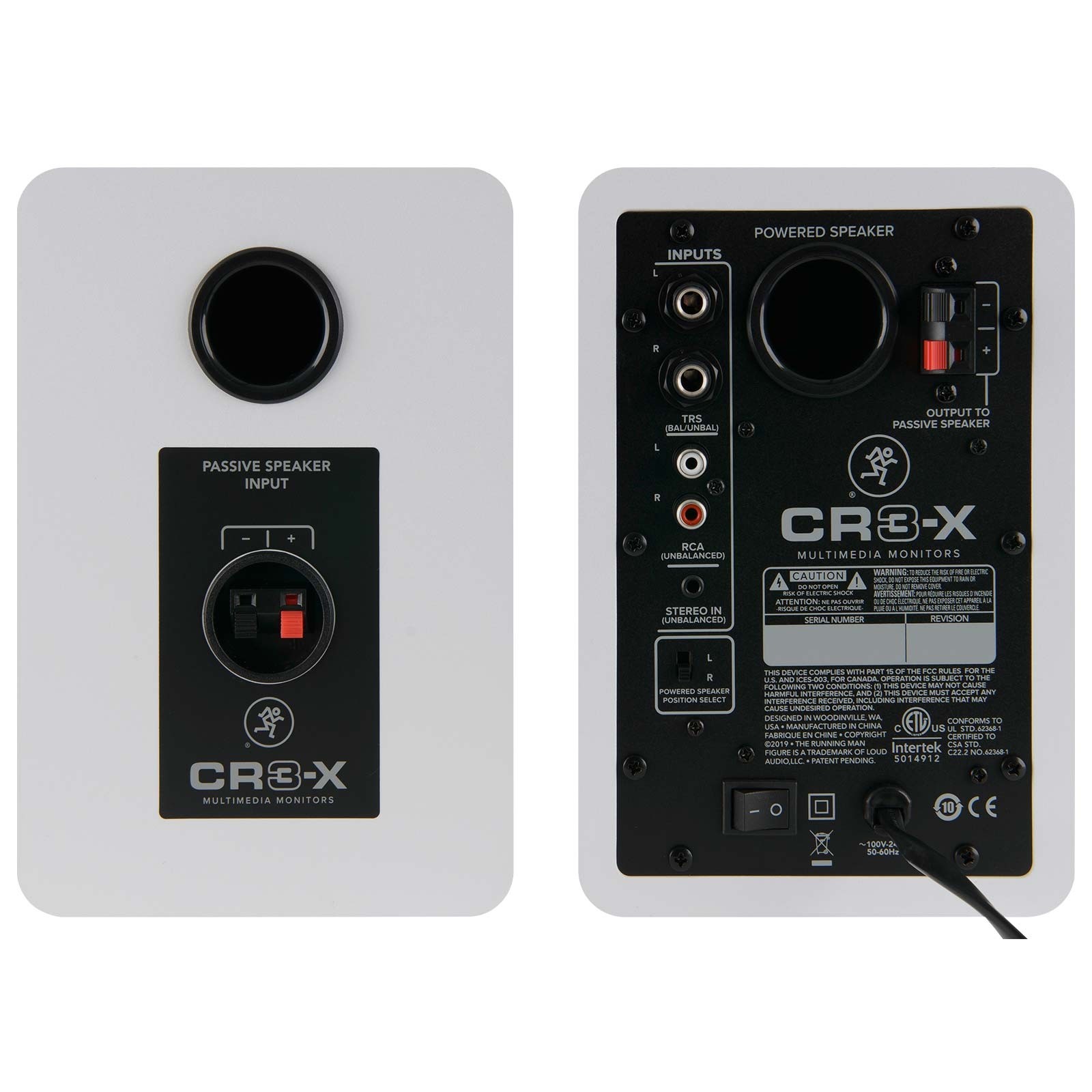 Mackie CR3-X Limited Edition 3" White Multimedia Studio Monitor Speakers Pair