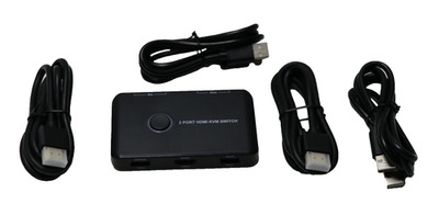USB Switch - HDMI 2 Port Box für 2 Computer, Tastatur, Maus, Drucker HD-Monitor