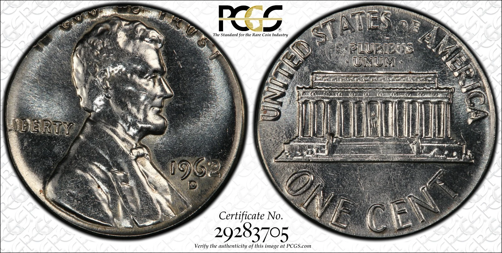 1962 D  Lincoln Cent on SILVER Dime Planchet , MS 62 , PCGS , Mint Error