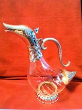 Ancienne Carafe à vin Silea Canard Silea Metal Argenté