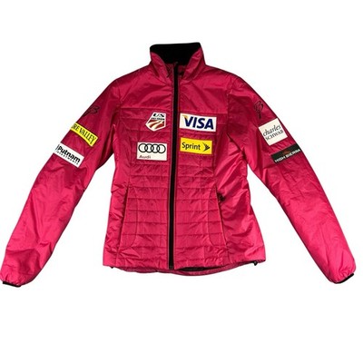 Bjorn Daehlie U.S. Ski Team Primaloft Pink Jacket Womens Small Visa Audi