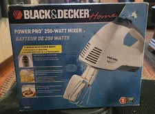 Black & Decker Power Pro 250W Mixer, 5 speeds & power boost, 4 whisks & beaters