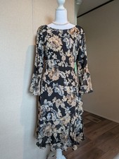 Vintage Black Floral Dress