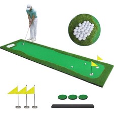 Golf Putting Green Indoor with 3.3 x 10 Ft Large Fairway Rough Turf