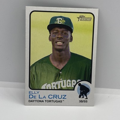 2022 Topps Heritage Minor League 208 Elly De La Cruz Short Print, Daytona, Reds