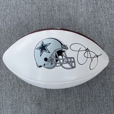 Jerry Jones Signed Dallas Cowboys NFL White Panel Cowboys logo Football HOF 