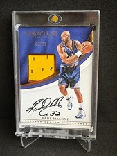 2016-17 Immaculate Collection Karl Malone Sneaker Swatch Signature 03/25