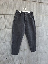 Vintage 1980s Venezia black jeans high waist peg legs size 16 made in USA