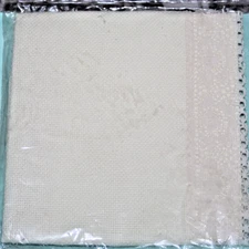 Crafter's Pride Sal-Em Cloth BREAD COVER Ivory Fringed  14 Count 18" x 18"