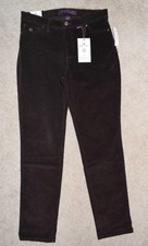 New Womens Gloria Vanderbilt 6 Corduroy Pants Brown Amanda Slimming Stretch
