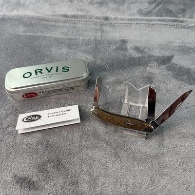 Case XX 2012 Orvis Stockman Antique Wood Sided Pocket Knife 7318 USA NIP  B449