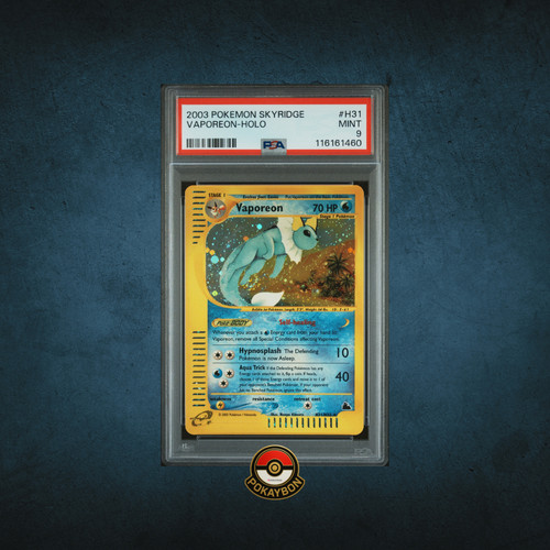 2003 POKEMON SKYRIDGE #H31 VAPOREON-HOLO PSA 9