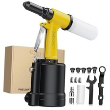 3/32", 1/8", 5/32", 3/16" and 1/4" Capacity Yellow 3917LBF Pneumatic Riveter
