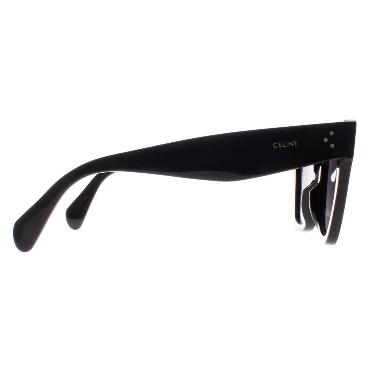 Celine Sunglasses Catherine CL4004IN 01D Shiny Black Smoke 