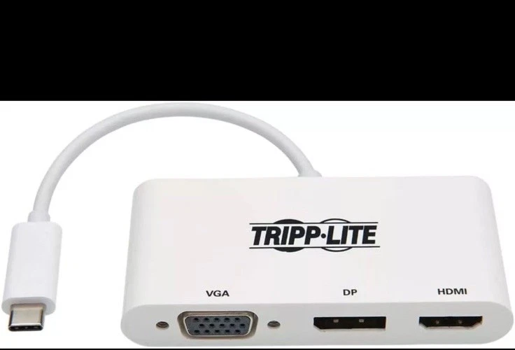 NEW SEALED TrippLite USB3.1 TYPE-C to HDMI/DisplayPort/VGA Adapter U444-06N-HVDP - Image 3 of 3