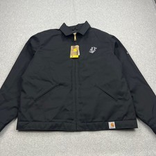 NEW Carhartt J293 Jacket Men's XL Black Twill Full Zip Quilt Lined Work Jacket