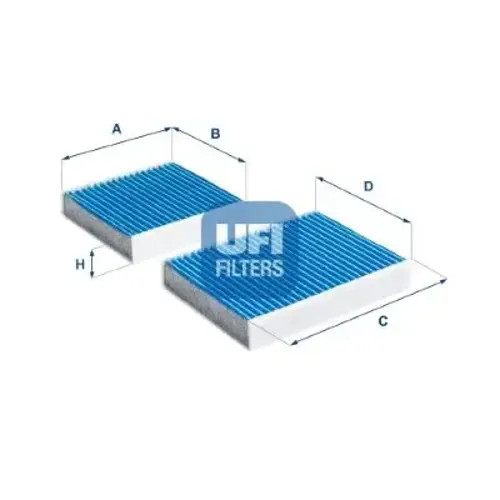 Cabin filter with antibacterial action 34.164.00 UFI for AUDI CITROËN PEUGEOT DS