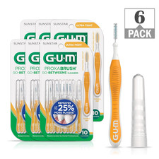 GUM Proxabrush Go-Betweens Cleaners Interdental Brushes Ultra Tight 10 count-6pk