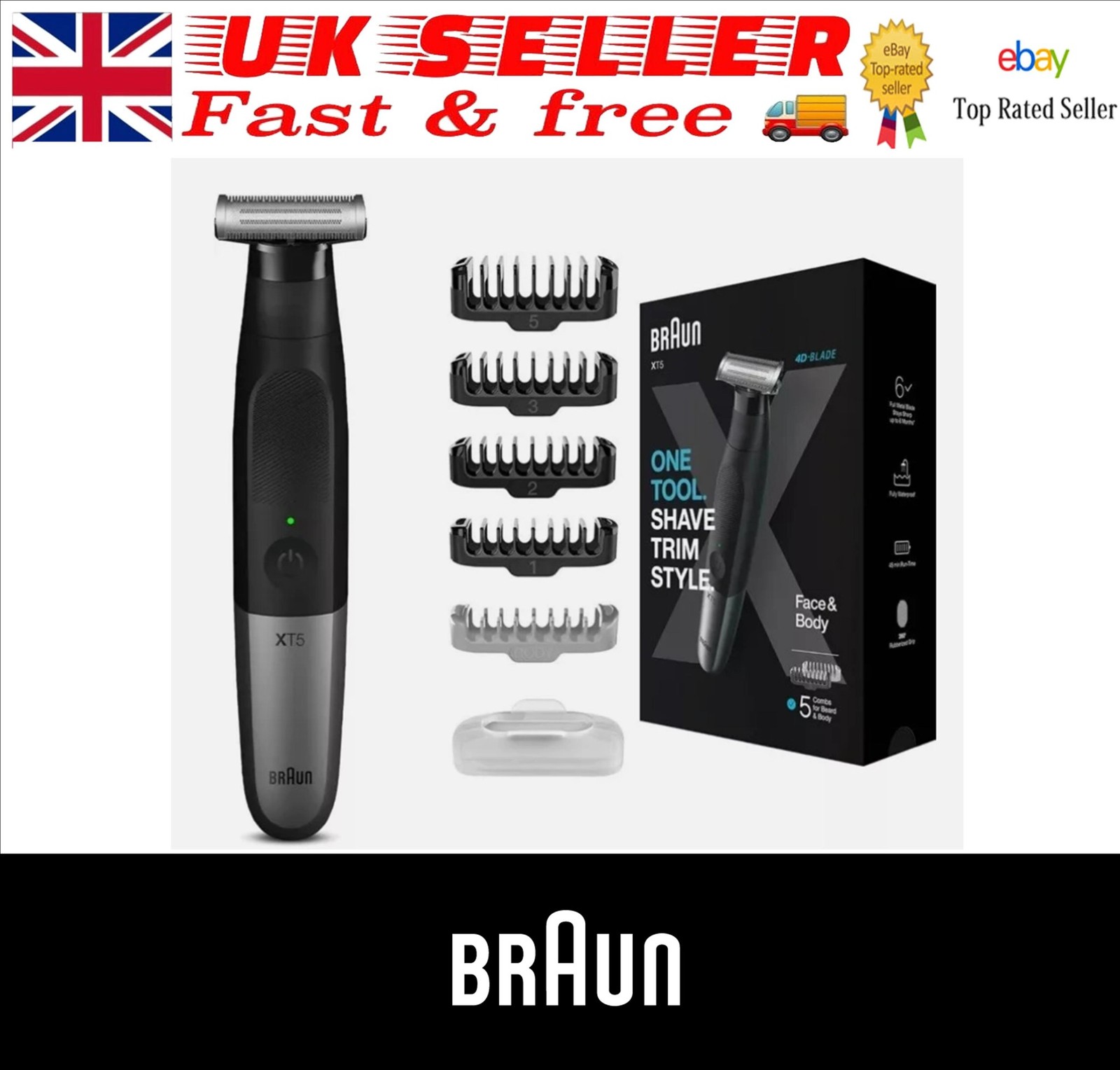 Braun Series X Men Wet & Dry Trimmer and Shaver XT5100