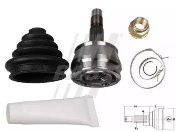 FT25055K DRIVESHAFT CV JOINT KIT WHEEL SIDE FAST FOR VAUXHALL CORSA III - Picture 2 of 5
