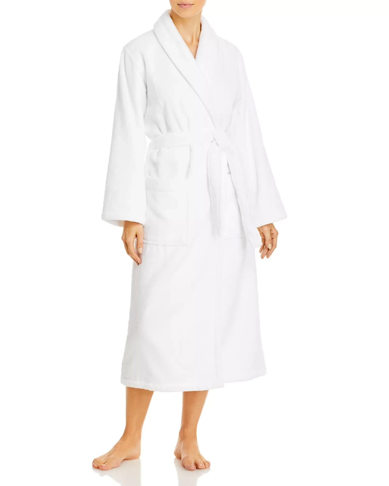 Matouk Milagro Bath Robe White Size M / L  100% Cotton.