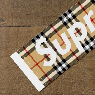 Supreme x Burberry Box Logo Sticker (SS22) | eBay