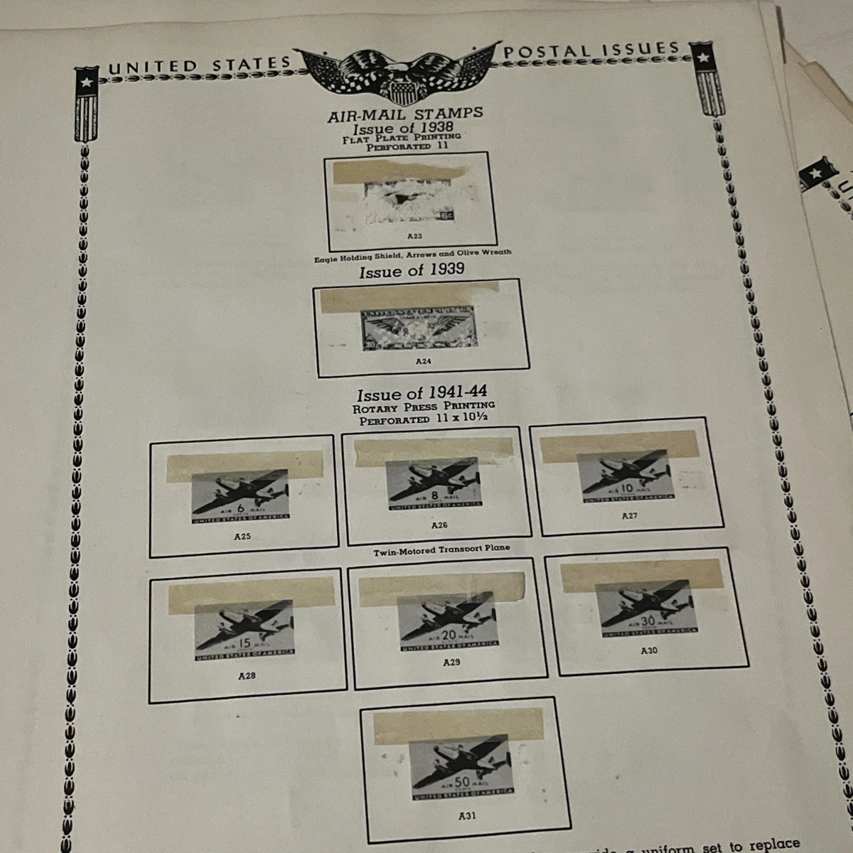 50+ Minkus Stamp Album Pages/Paper Ephemera Very Used/ Salvage Varying Condition