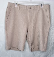 Greg Norman Light Khaki Golf Performance Shorts Size 34