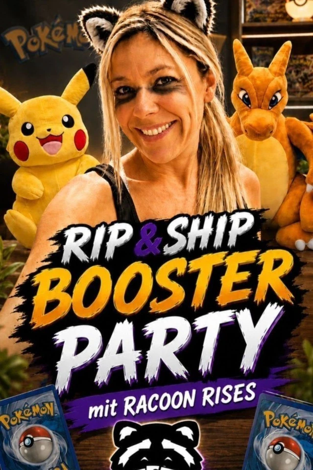 Pokémon Booster Party - RIP & SHIP mit RACOON RISES !
